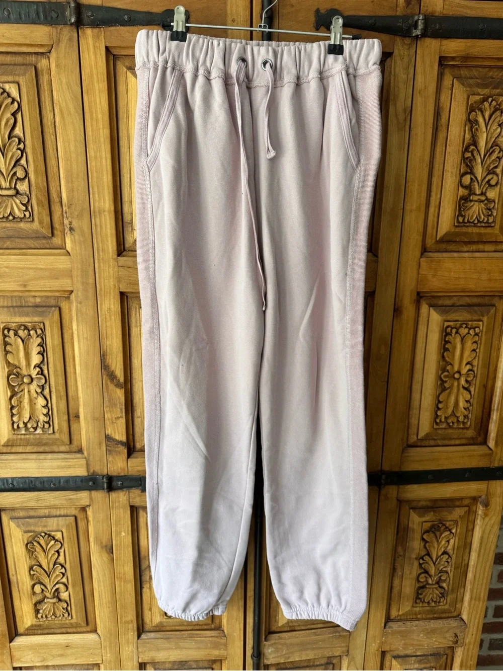 Hem & Thread Pink Drawstring Joggers - Picture 1 of 7